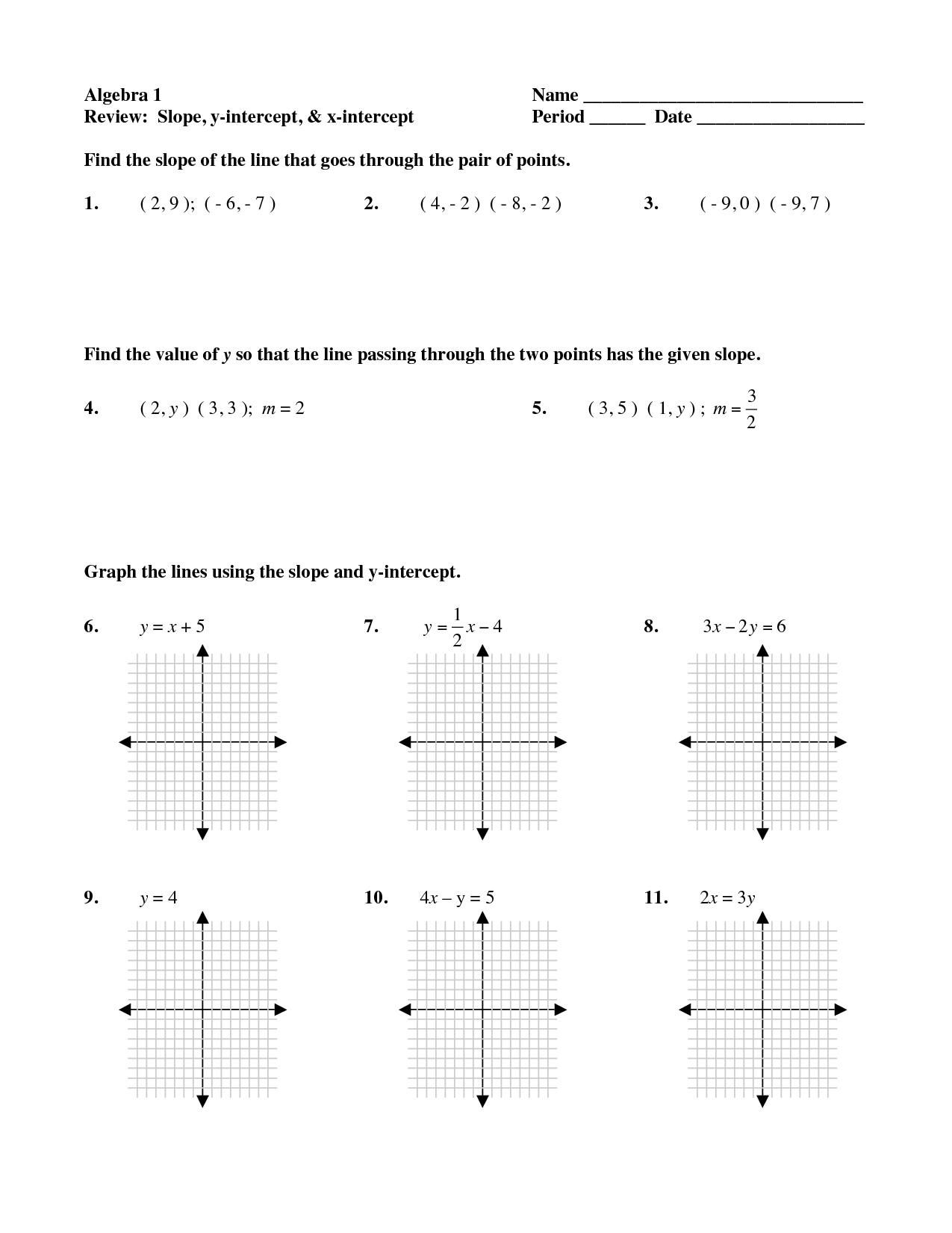 Finding Slope Worksheets Thekidsworksheet