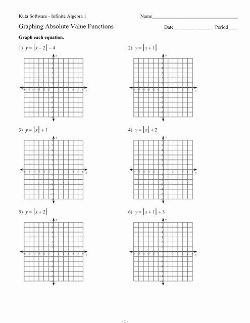 Graphing Absolute Value Equations Worksheet Worksheet