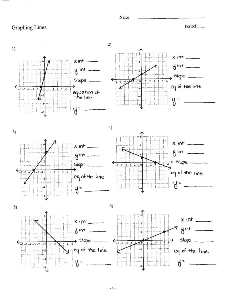 Graphing From Standard Form Worksheet