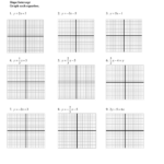 Graphing Linear Equations Worksheet Pdf