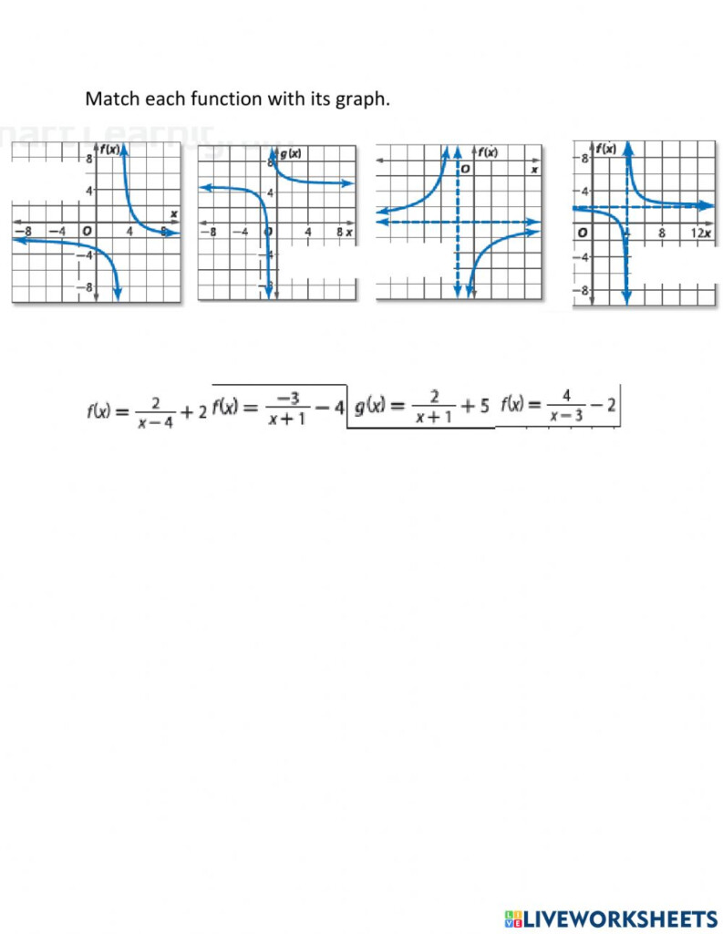 Graphing Reciprocal Function Worksheet