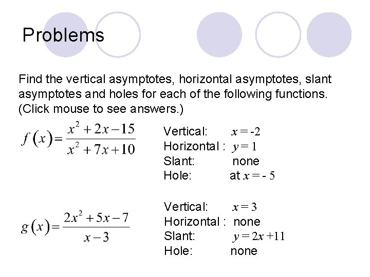 How To Find Vertical Asymptotes Calculus Asymptotes Solutions