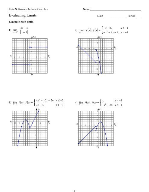 Piecewise Functions Worksheet With Answers Document 17623100 A 