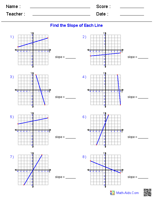 Pre Algebra Worksheets Linear Functions Worksheets