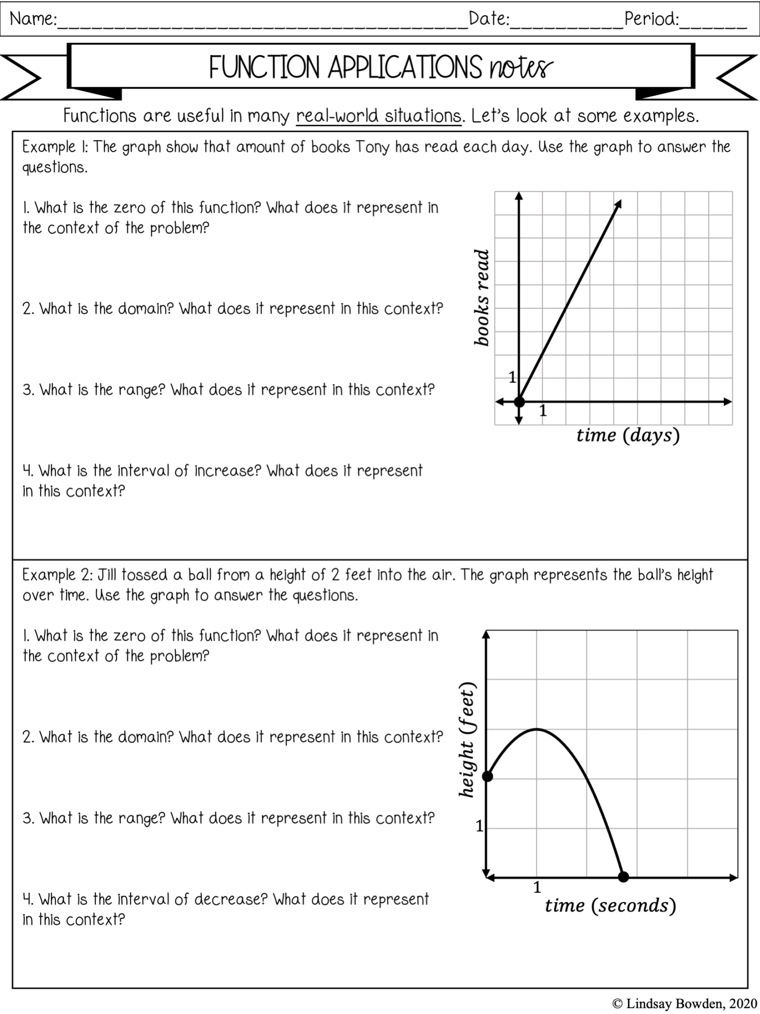 Relations And Functions Notes And Worksheets Lindsay Bowden