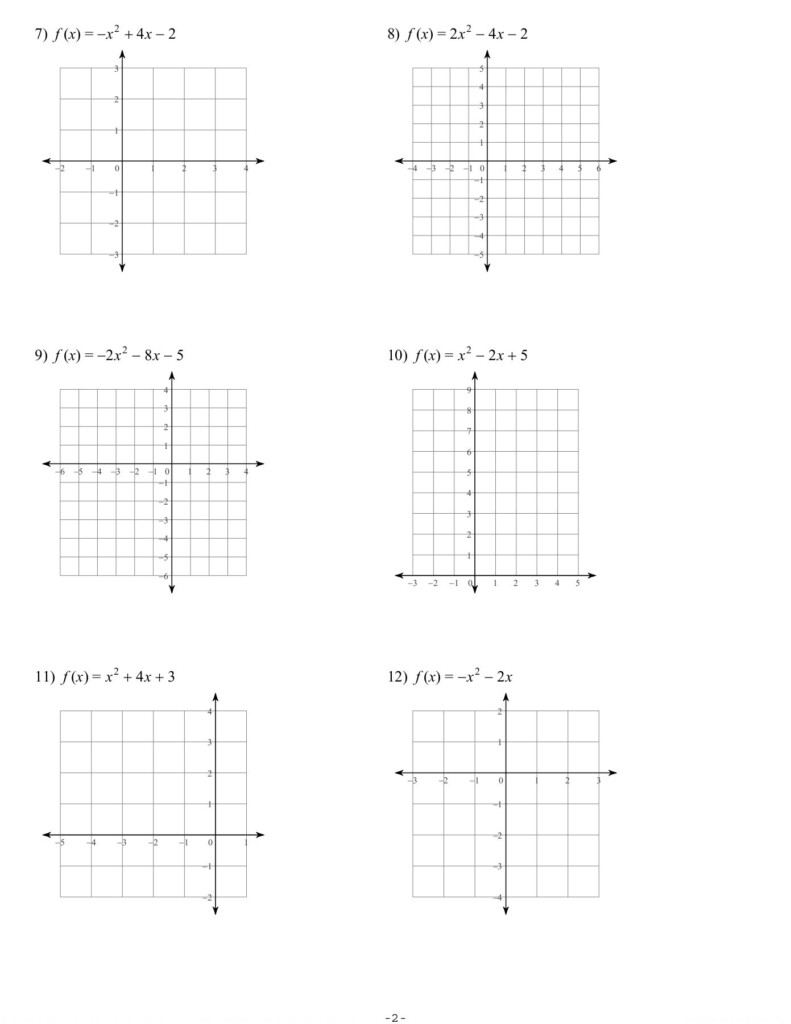 Sketch The Graph Of Each Function Worksheet