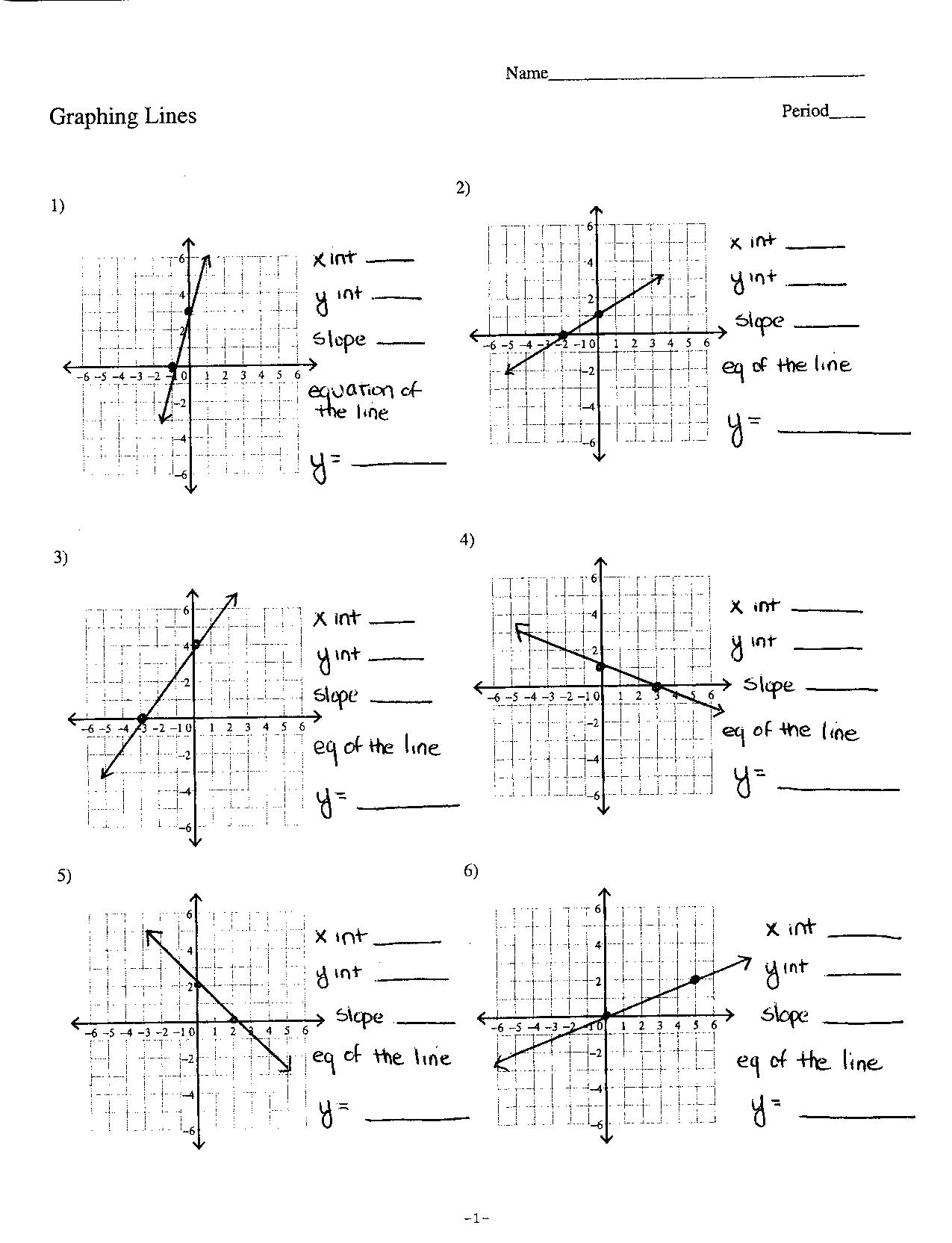 Standard Form Of Linear Equation Worksheet Kuta Softre Graphing Db 