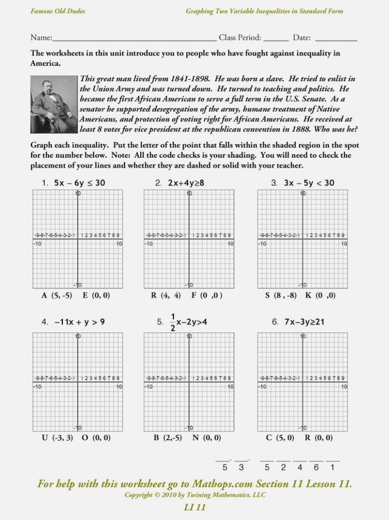 Systems Of Equations Graphing In Standard Form Worksheet