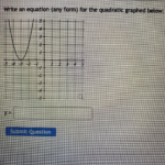 Write An Equation any Form For The Quadratic Graphed Below